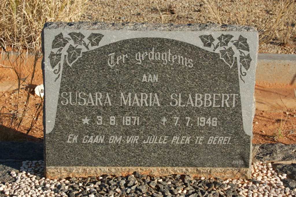 SLABBERT Susara Maria 1871-1946
