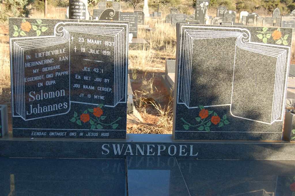 SWANEPOEL Solomon Johannes 1937-1991