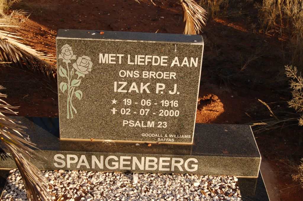 SPANGENBERG Izak P.J. 1916-2000
