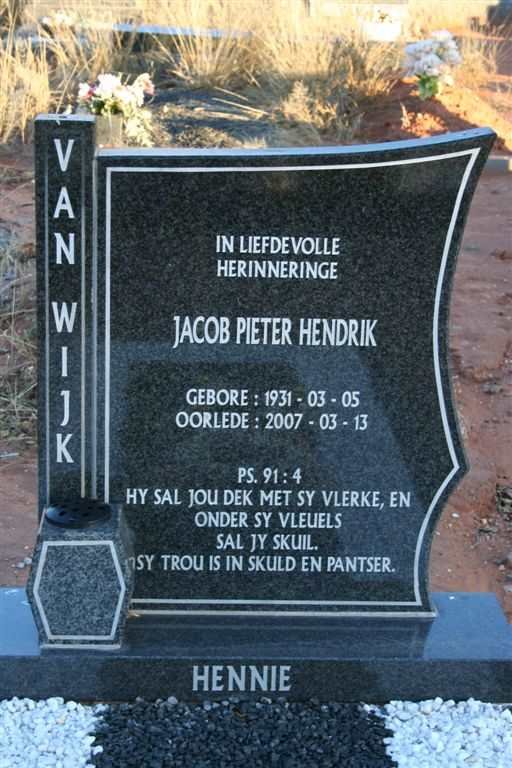 WIJK Jacob Pieter Hendrik, van 1931-2007