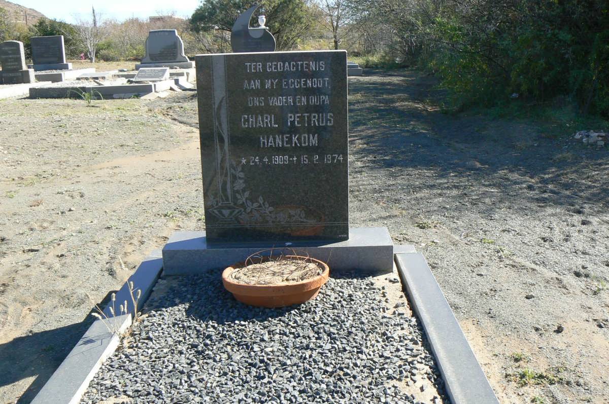 HANEKOM Charl Petrus 1909-1974