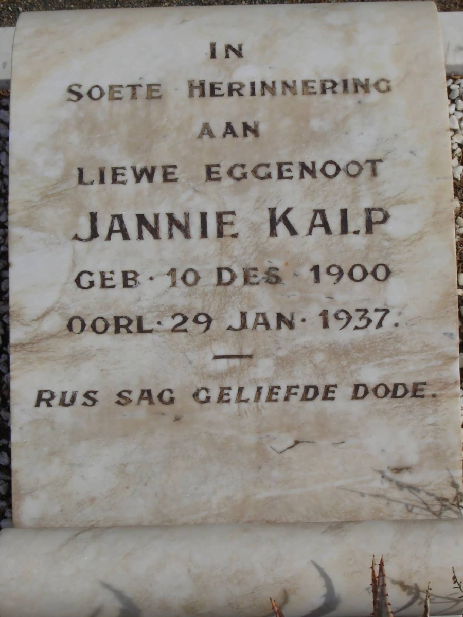 KALP Jannie 1900-1937