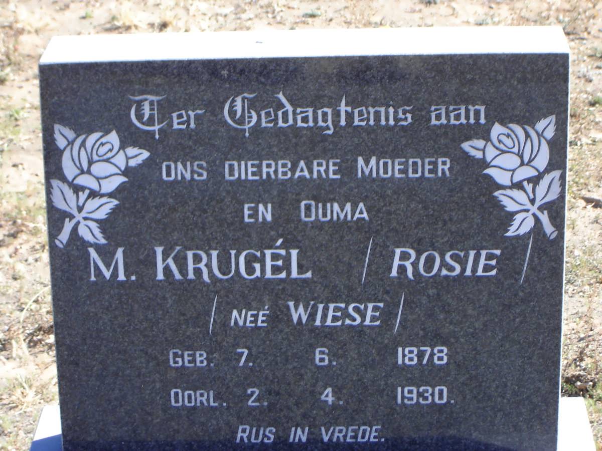 KRUGEL M. nee WIESE 1878-1930