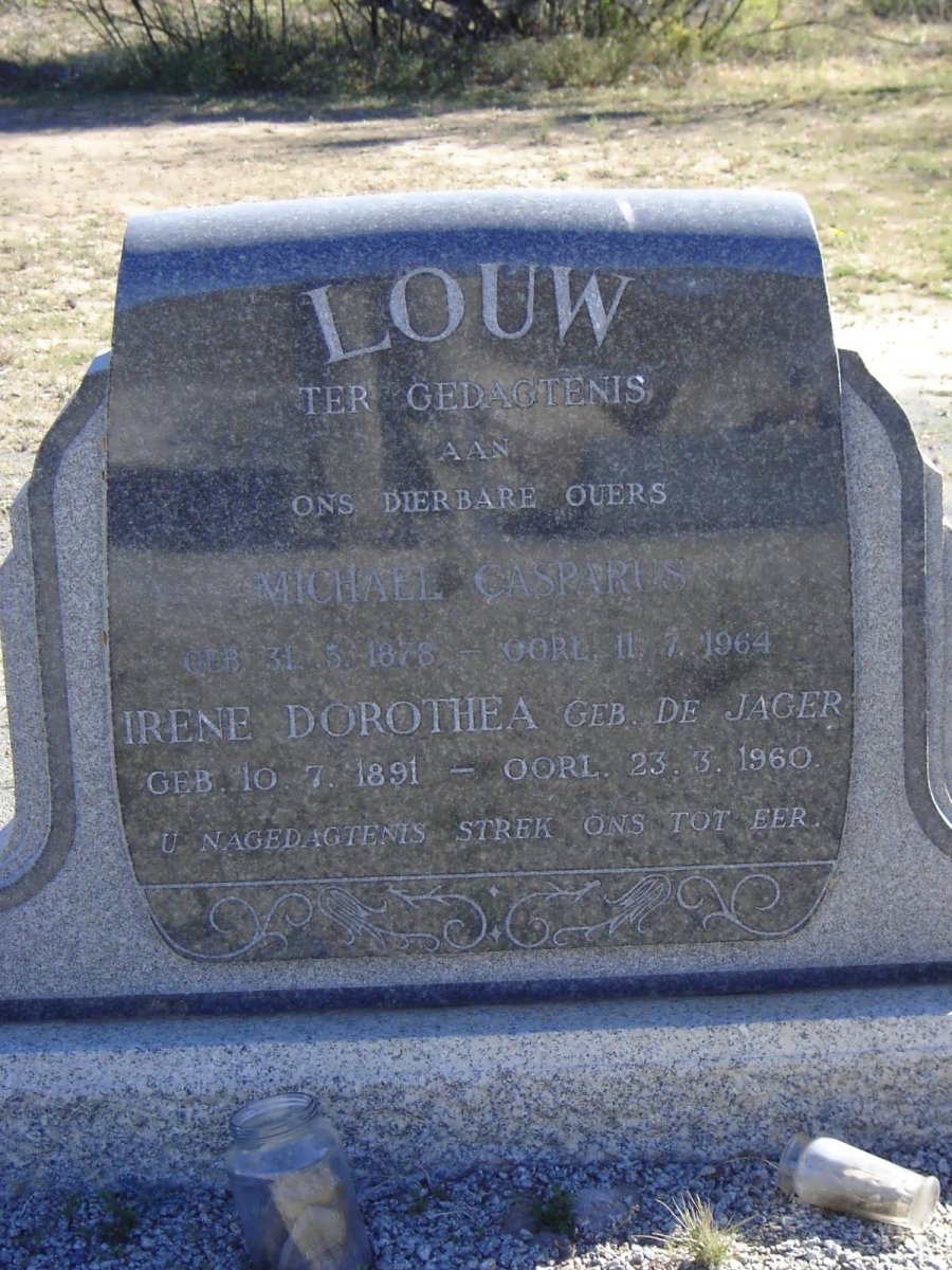 LOUW Michael Casparus 1878-1964 &amp; Irene Dorothea DE JAGER 1891-1960