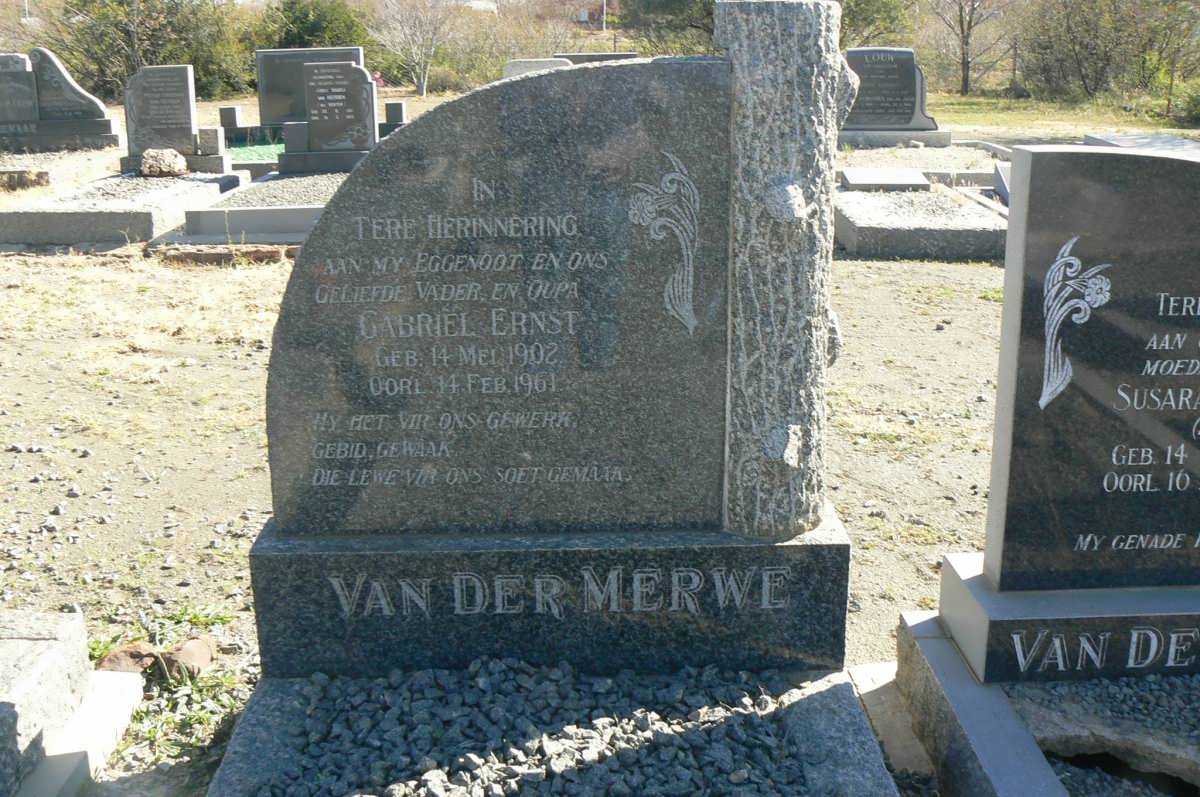 MERWE Gabriël Ernst, van der 1902-1961
