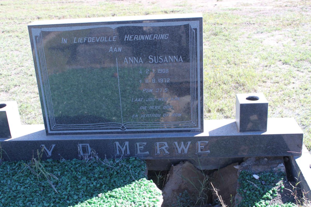 MERWE Anna Susanna, v.d. 1908-1972