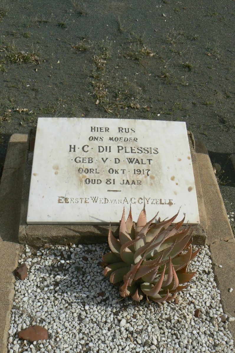 PLESSIS H.C., du nee VAN DER WALT -1917