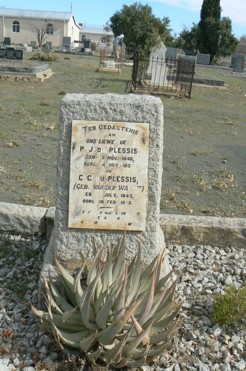 PLESSIS P.J., du 1840-192? &amp; C.C. VAN DER WALDT 1843-1905