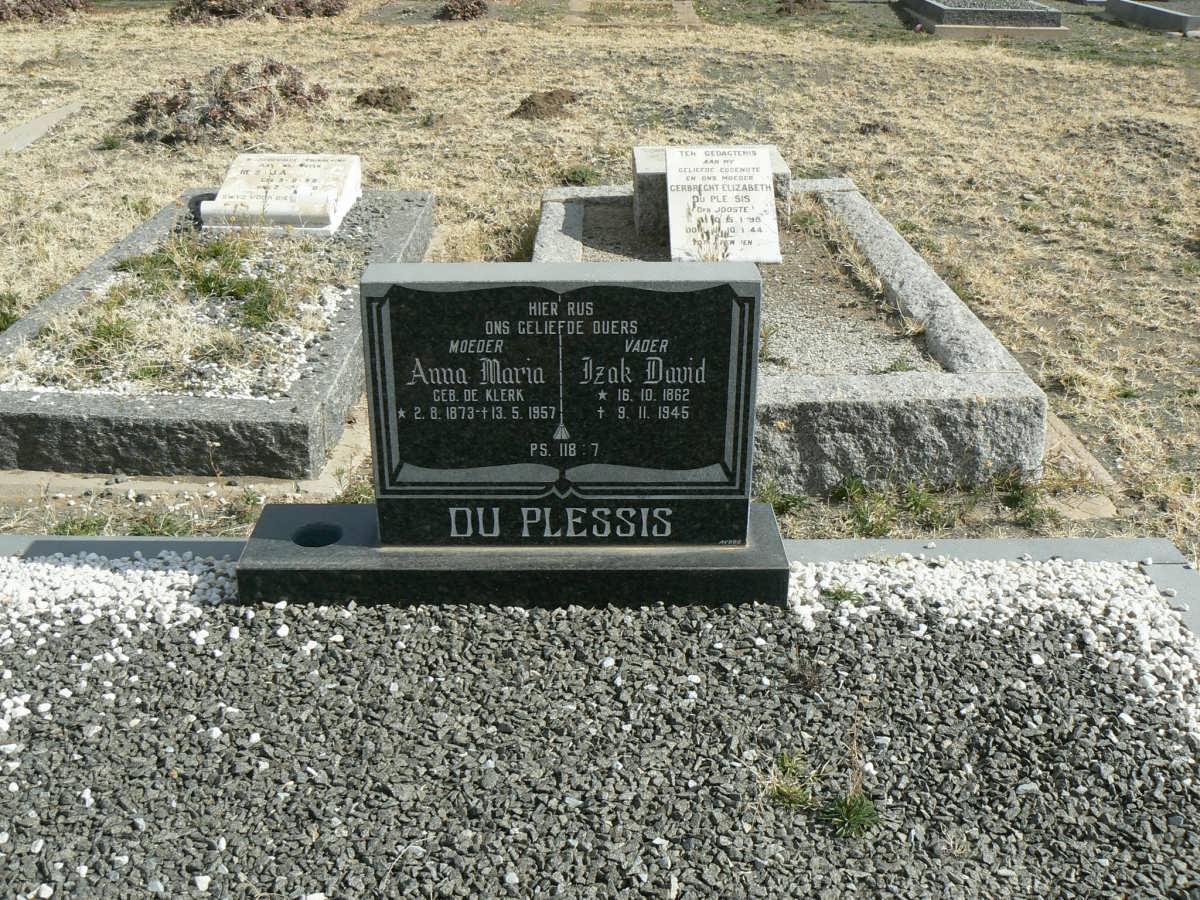 PLESSIS Izak David, du 1862-1945 &amp; Anna Maria DE KLERK 1873-1957