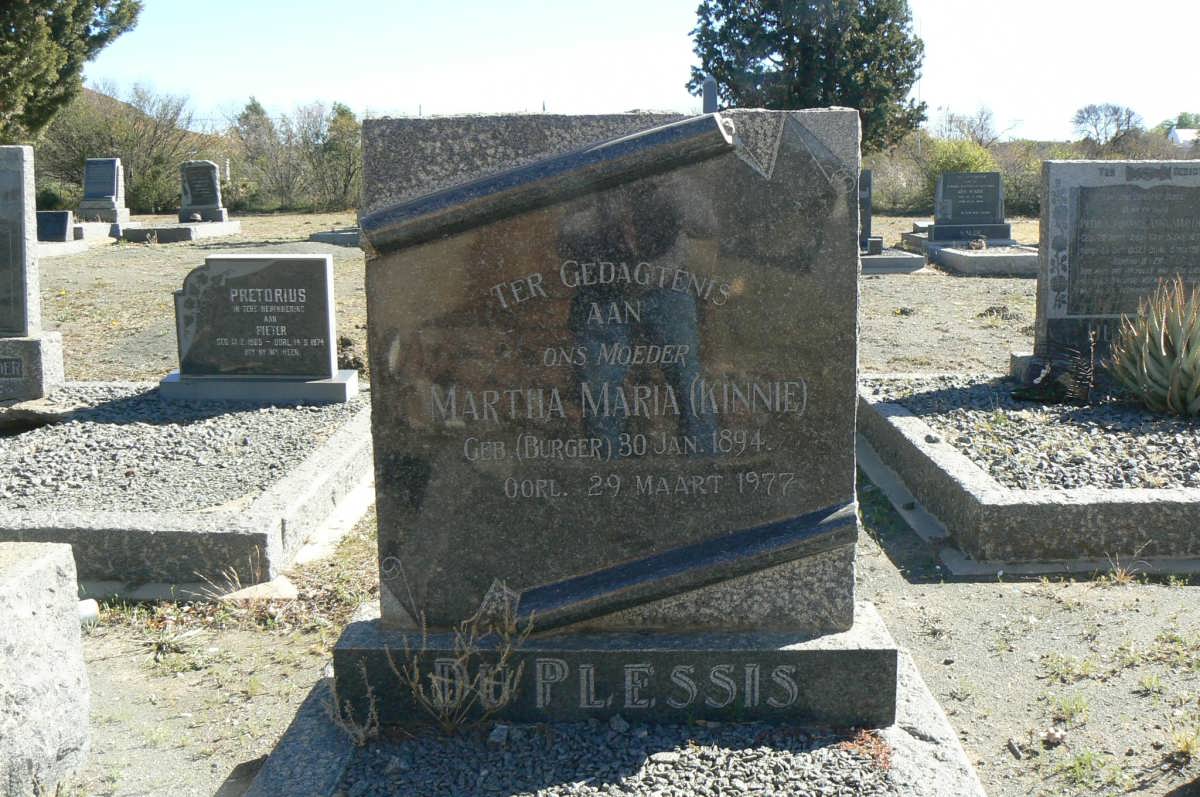 PLESSIS Martha Maria, du nee BURGER 1894-1977
