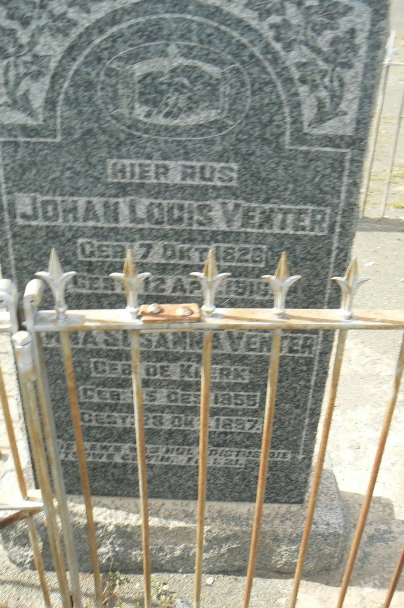 VENTER Johan Louis 1826-1916 &amp; Anna Susanna DE KLERK 1855-1897