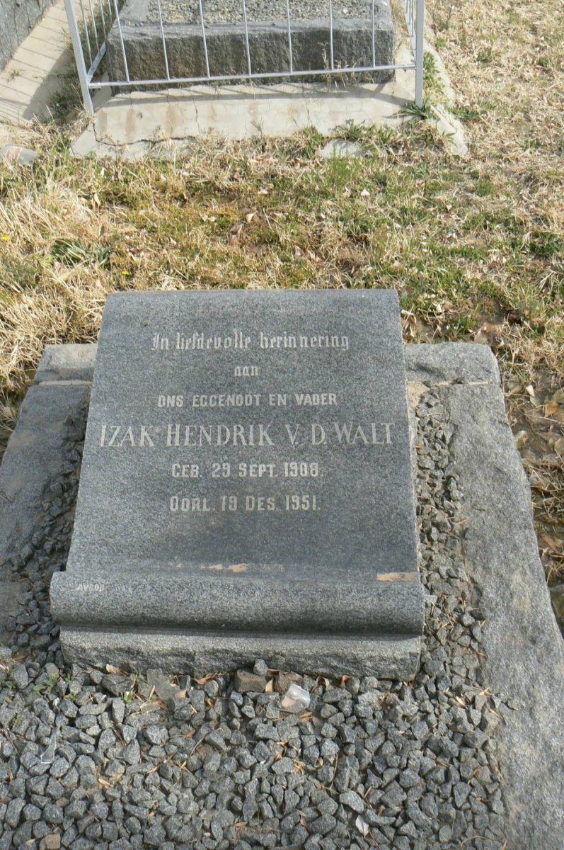 WALT Izak Hendrik, v.d. 1908-1951
