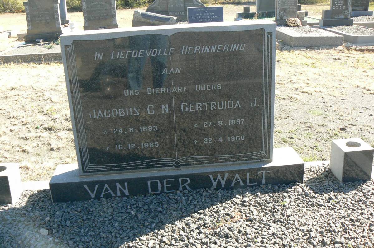 WALT Jacobus C.N., van der 1893-1965 &amp; Gertruida J. 1897-1960