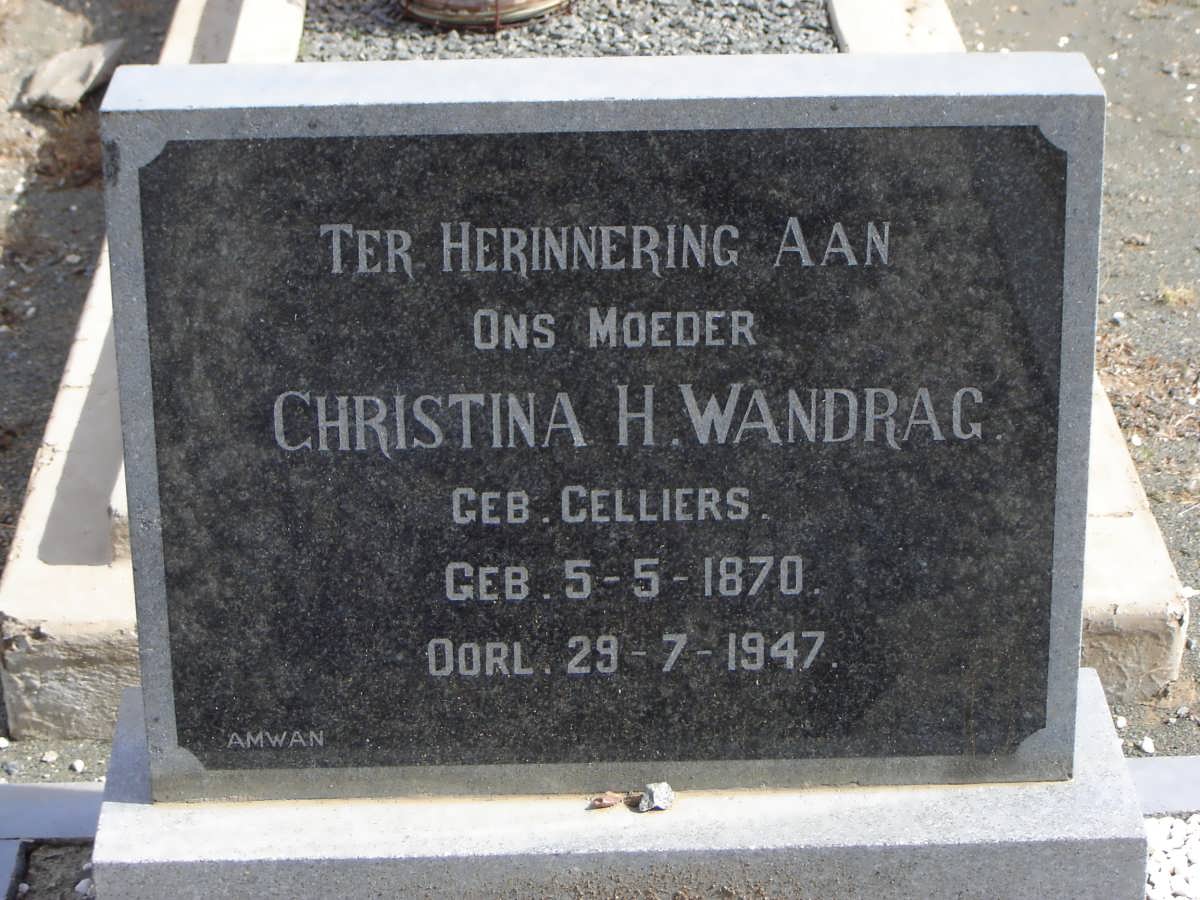 WANDRAG Christina H. nee CILLIERS 1870-1947