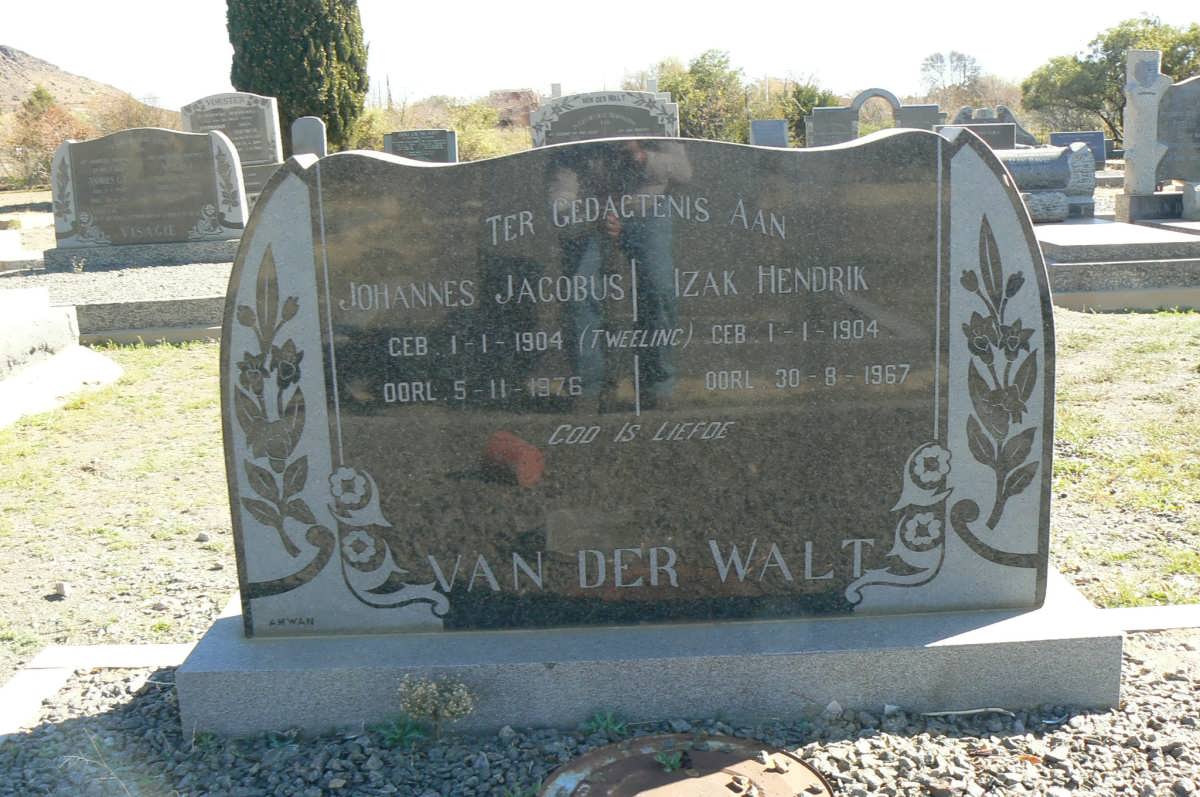 WALT Johannes Jacobus van der, 1904-1976 :: WALT Izak Hendrik, van der 1904-1967