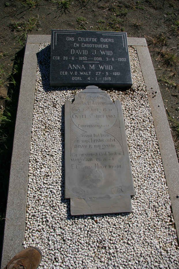 WIID David J. 1850-1902 &amp; Anna M. V.D. WALT 1861-1915 :: WIID David Jacobus 1850-1902