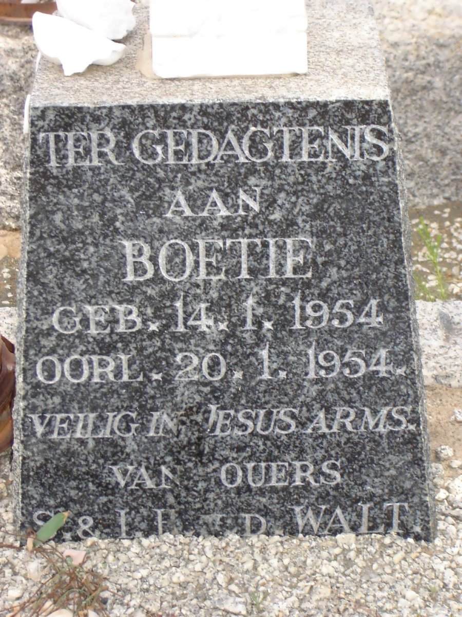 WALT Boetie, v.d. 1954-1954