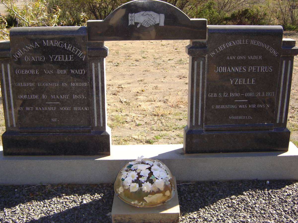 YZELLE Johannes Petrus 1890-1971 &amp; Johanna Margaretha VAN DER WALT -1955