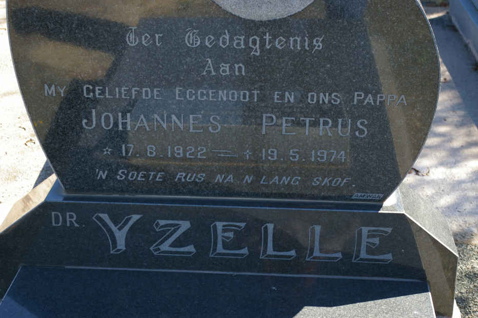 YZELLE Johannes Petrus 1922-1974 &amp; Johanna Susanna VAN WYK 1920-2006