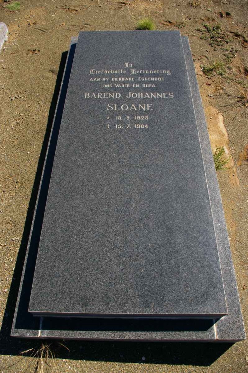 SLOANE Barend Johannes 1925-1984
