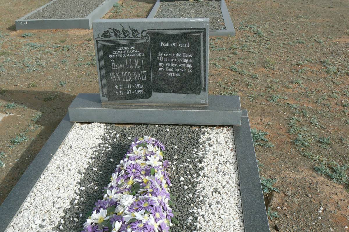 WALT, J.M., van der 1910-1999