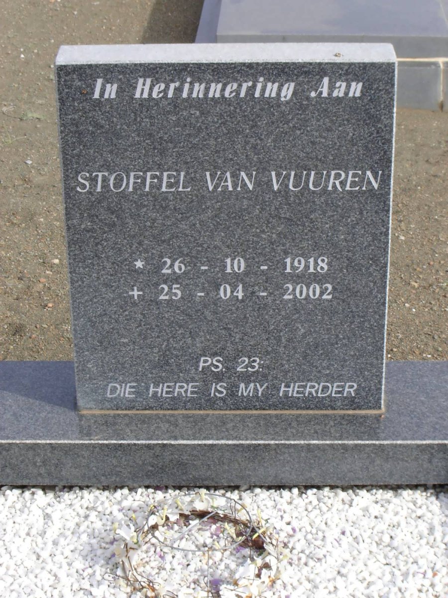 VUUREN Stoffel, van 1918-2002