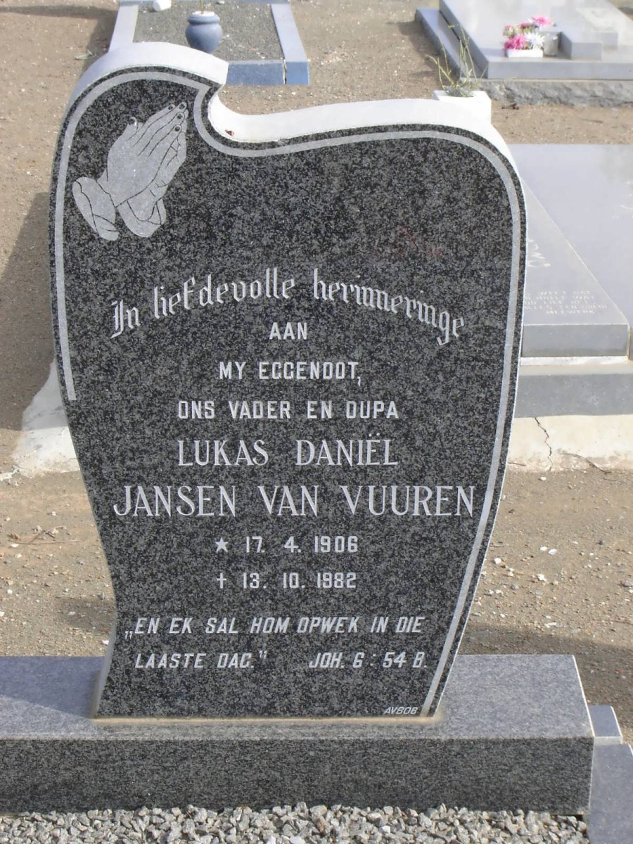 VUUREN Lukas Daniël, Jansen van 1906-1982
