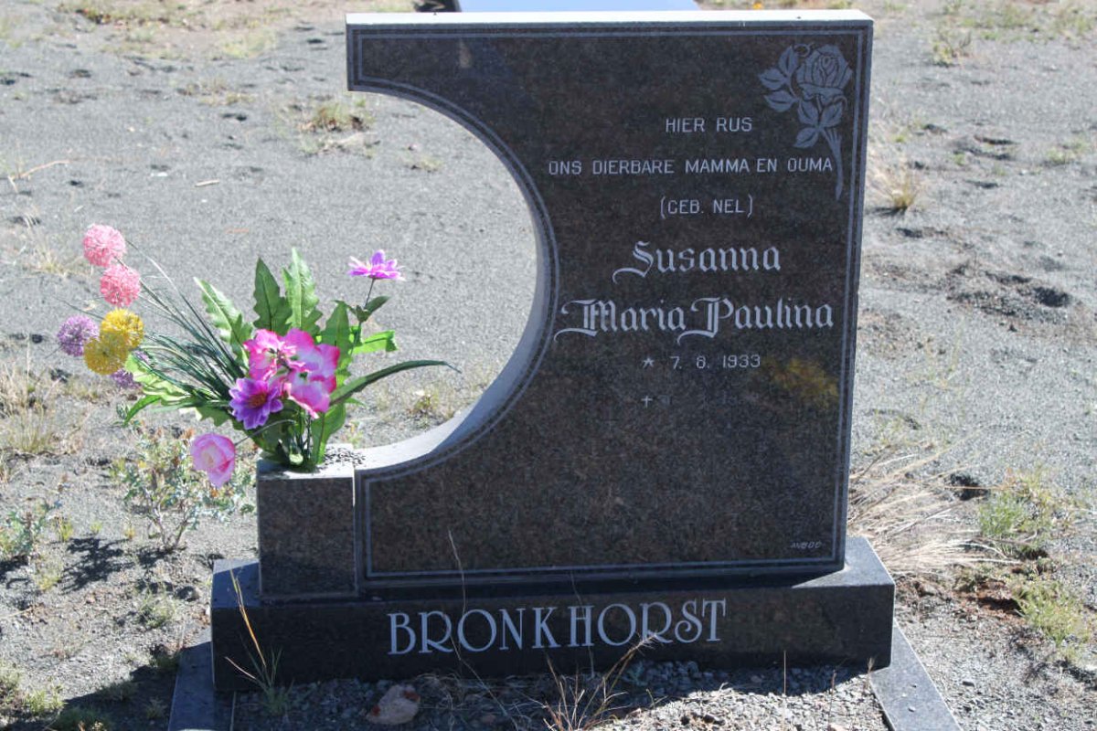 BRONKHORST Susanna Maria Paulina nee NEL 1933-