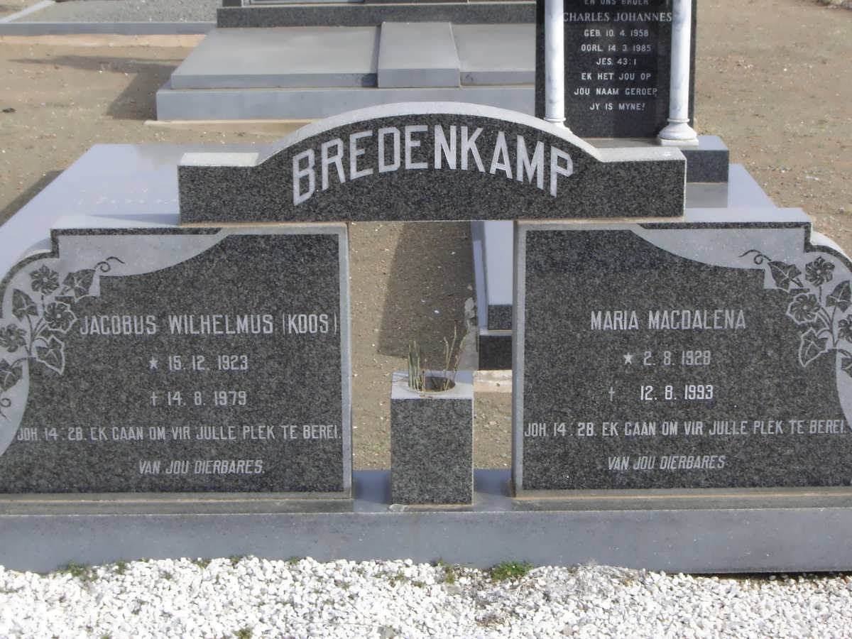 BREDENKAMP Jacobus Wilhelmus 1923-1979 &amp; Maria Magdalena 1928-1993