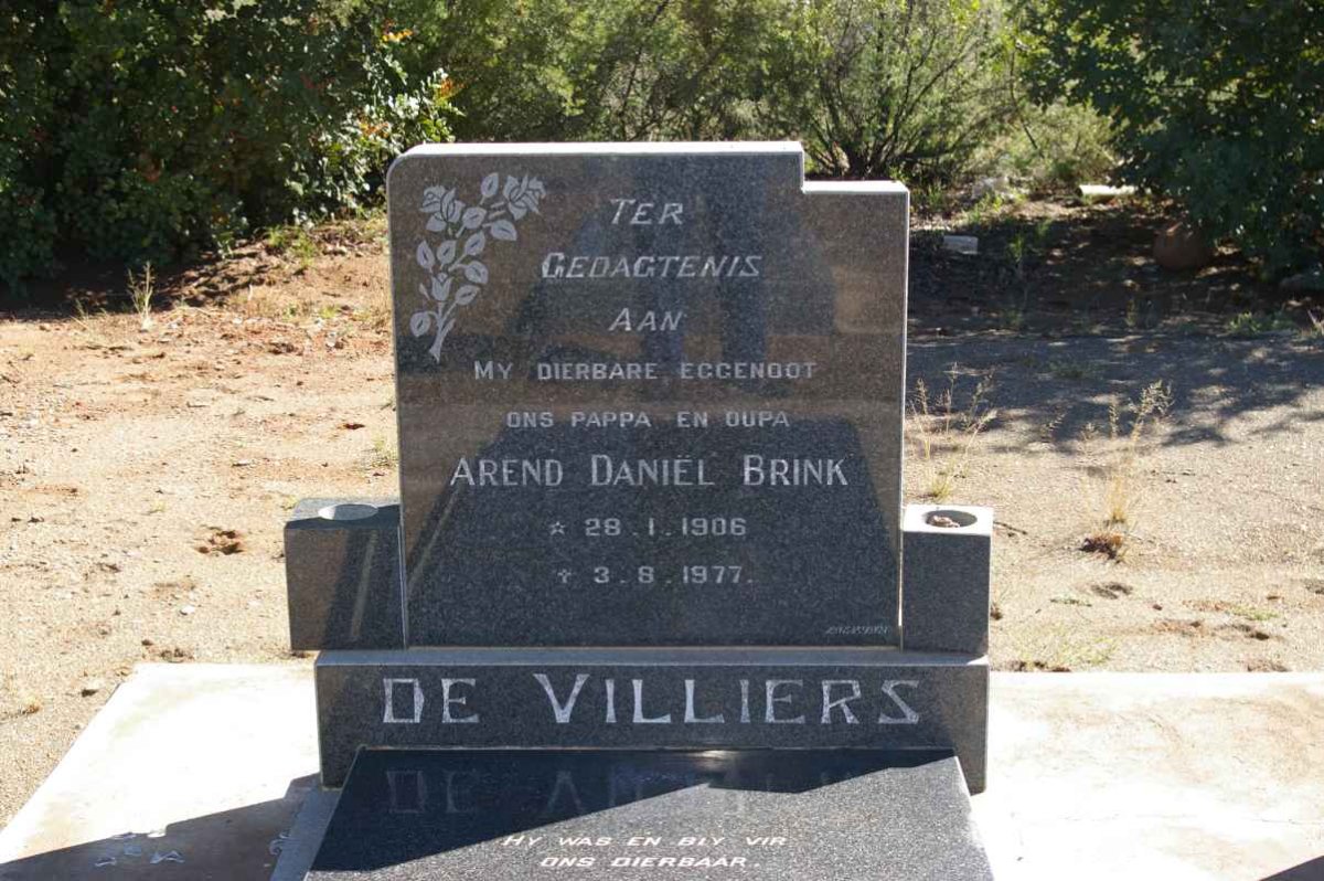 VILLIERS Arend Daniël Brink, de 1906-1977