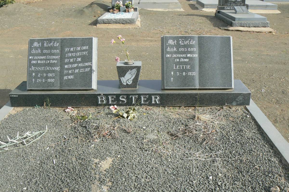 BESTER Jessie 1925-1990 &amp; Lettie 1935-