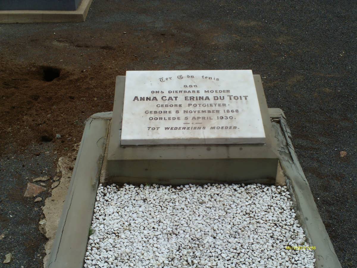TOIT Anna Catherina, du nee POTGIETER 1868-1930
