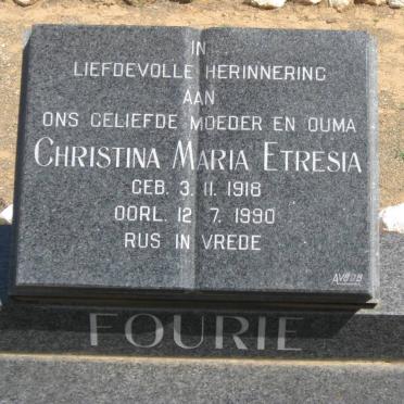 FOURIE Christina Maria Etresia 1918-1990