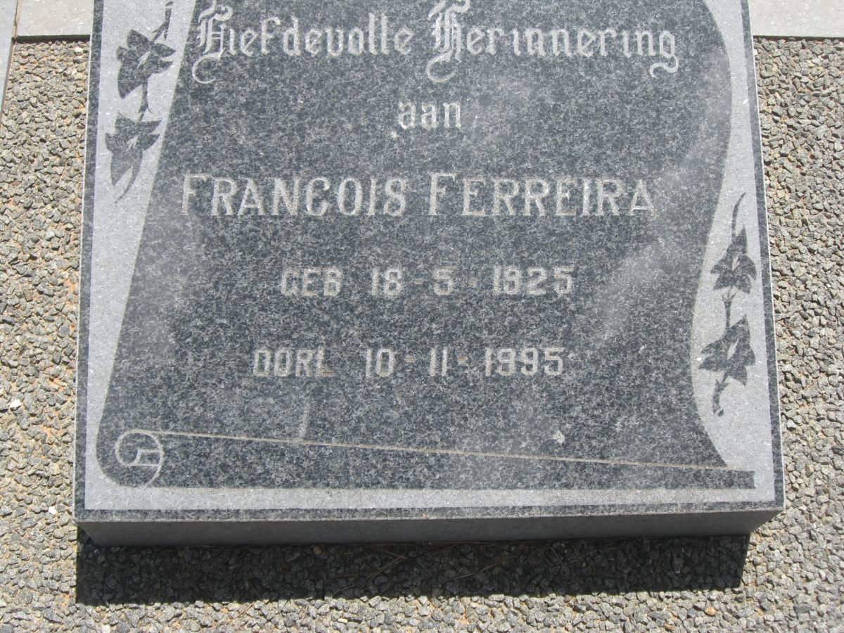 FERREIRA Francois 1925-1995