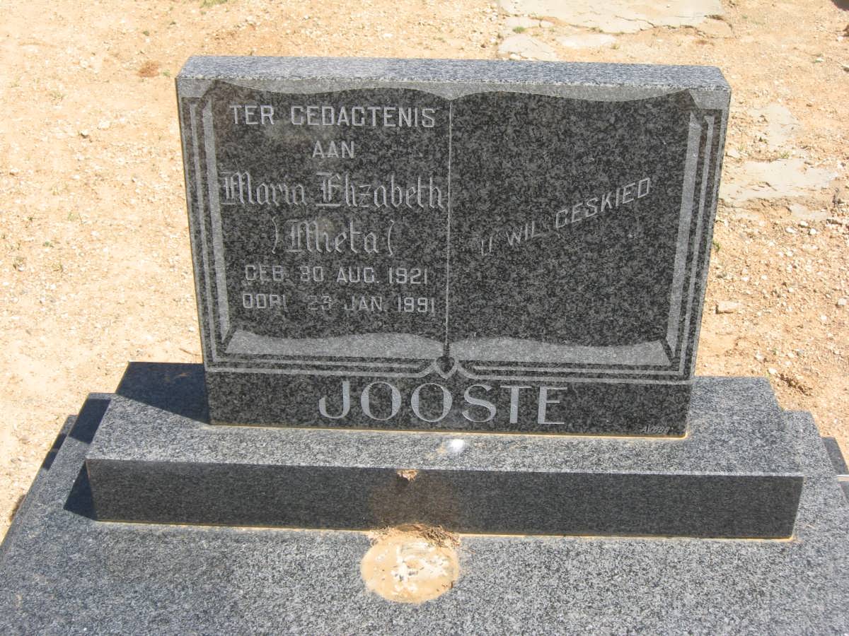 JOOSTE Maria Elizabeth 1921-1991