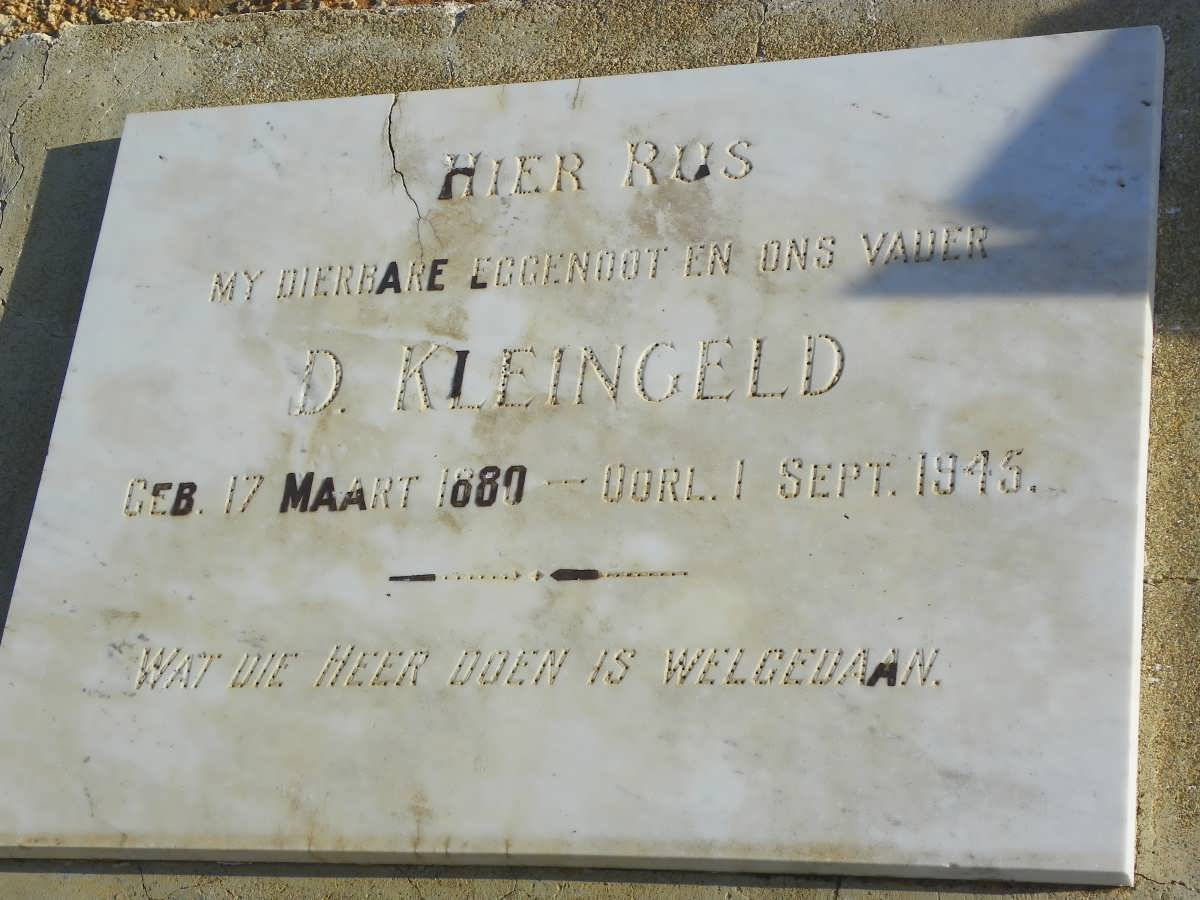 KLEINGELD D. 1880-1945