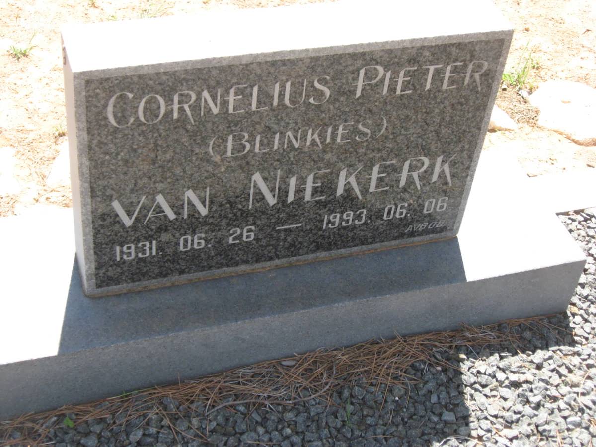 NIEKERK Cornelius Pieter, van 1931-1993