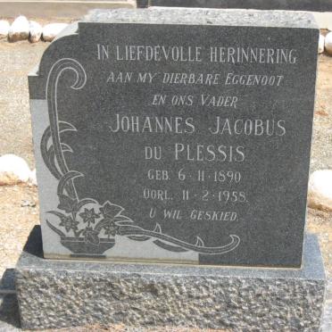 PLESSIS Johannes Jacobus, du 1890-1958