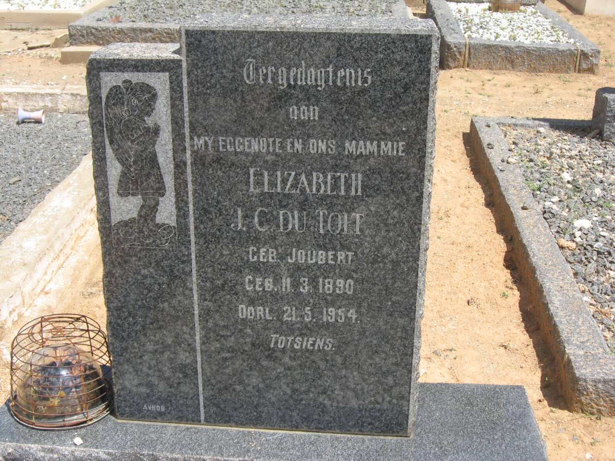 TOIT Elizabeth J.C., du nee JOUBERT 1890-1954