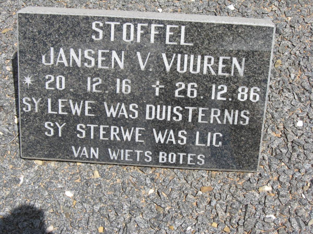 VUUREN Stoffel, Jansen van 1916-1986
