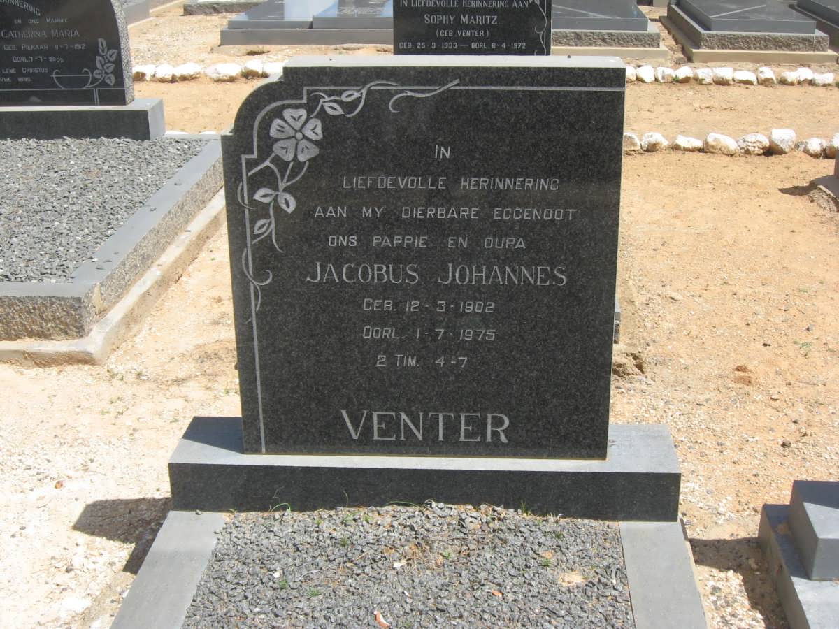 VENTER Jacobus Johannes 1902-1975