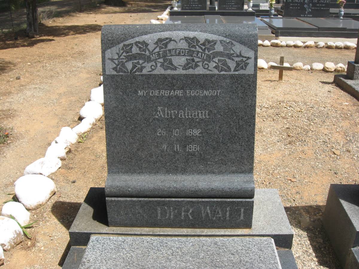 WALT Abraham, van der 1892-1961