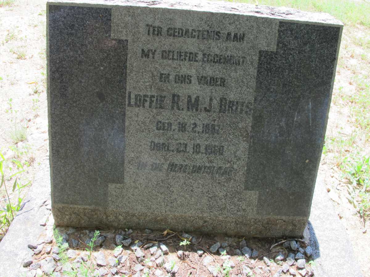 BRITS Loffie R.M.J. 1887-1960