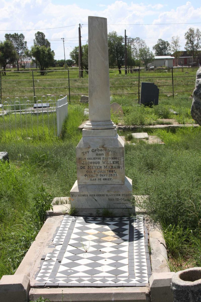 MARAIS Jacobus Willem De Meyer 1881-1921