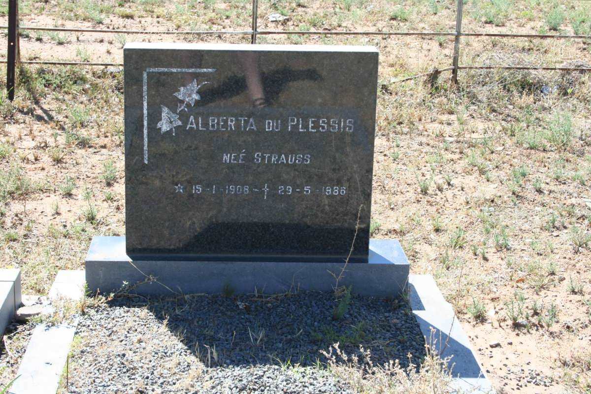 PLESSIS Alberta, du nee STRAUSS 1908-1986