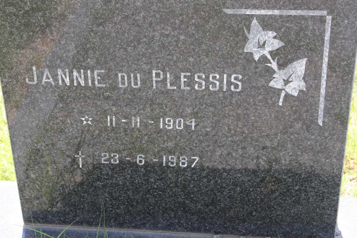 PLESSIS Jannie, du 1904-1987