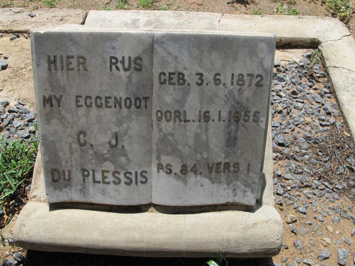 PLESSIS C.J., du 1872-1955 &amp; M.J.S. 1877-1966