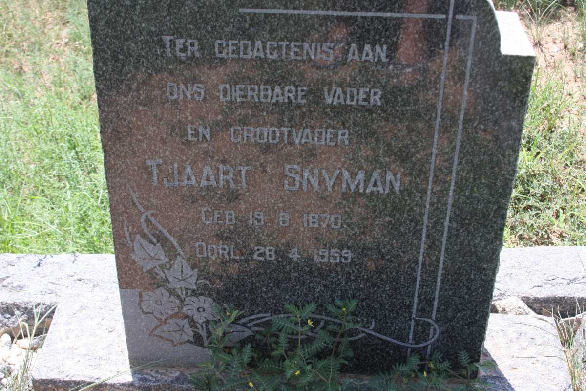 SNYMAN Tjaart 1870-1959