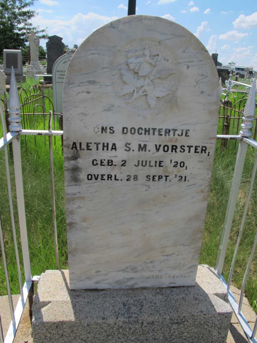 VORSTER Aletha S.M. 1920-1921