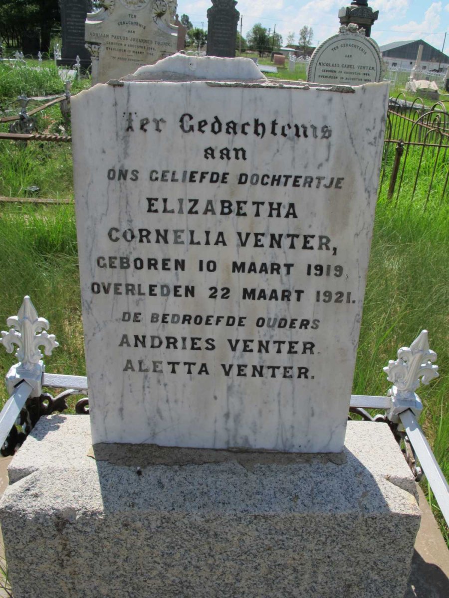VENTER Elizabetha Cornelia 1919-1921